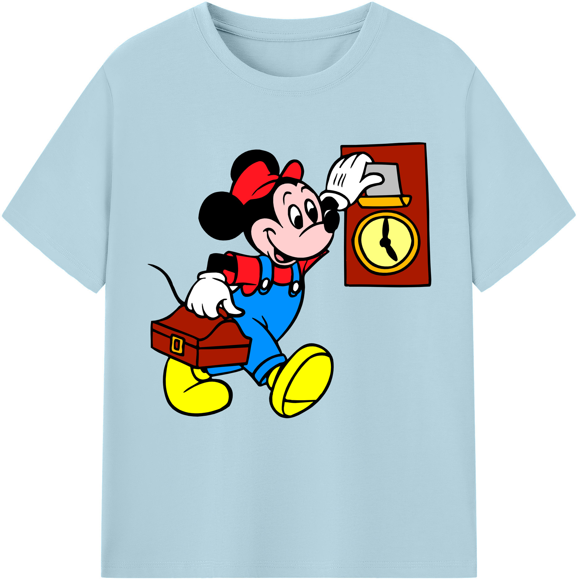 （画像用） ミッキーマウス Mickey Mouse 綿100％半袖Tシャツ（フロントプリント）